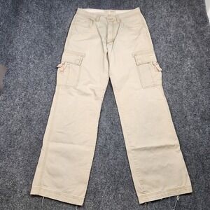 BKE 67 Cargo Pants Mens 31x34 Long Khaki Utility Pockets Baggy Wide Leg Y2K
